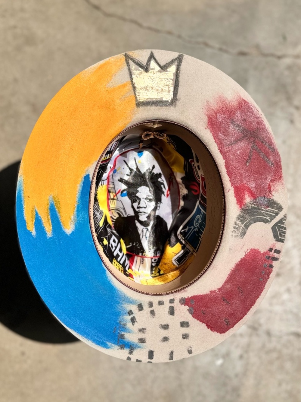 Meshika Basquiat Inspired Hat  - Rabbit Felt